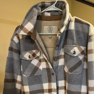 Sage Fleece Shacket NWOT